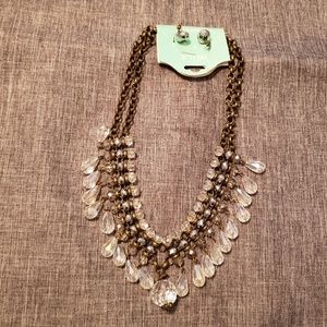 Crystal Bronze Necklace Set